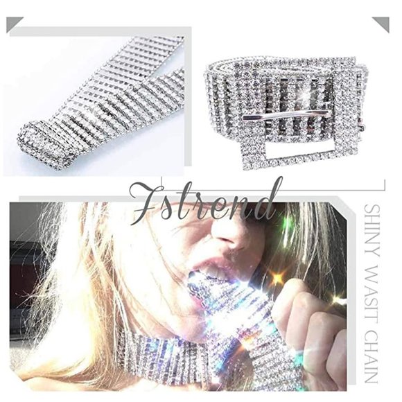 Sparkle Crystal Rhinestone Chain Belts main image 12
